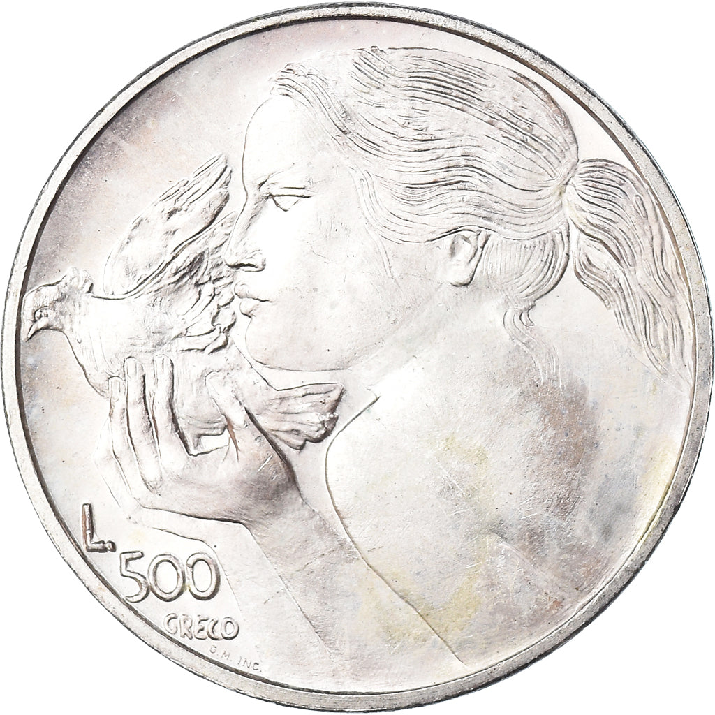 Coin, San Marino, 500 Lire, 1973, MS(65-70), Silver, KM:29