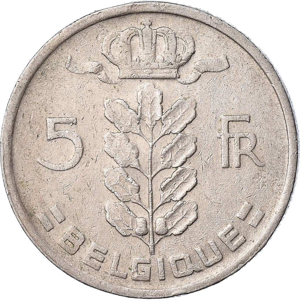 Münze, Belgien, 5 Francs, 5 Frank, 1970, SS, Kupfer-Nickel, KM:134.1