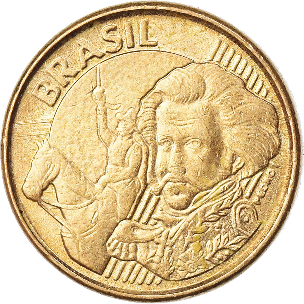 Moneta, Brazylia, 10 Centavos, 2018, EF(40-45), Stal nierdzewna, KM:649