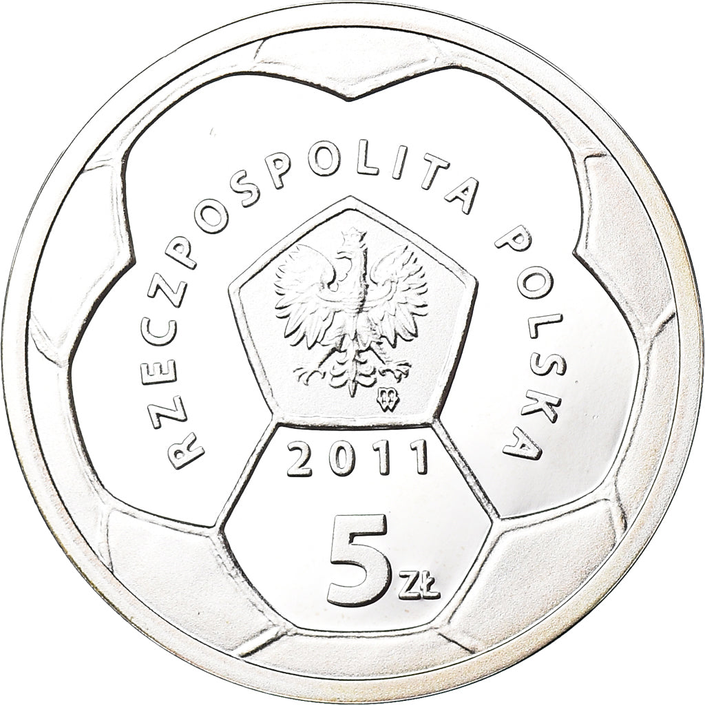 Munten, Polen, Polonia Warszawa football club, 5 Zlotych, 2011, Warsaw, BE, FDC