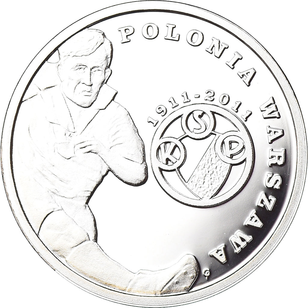 Coin, Poland, Polonia Warszawa football club, 5 Zlotych, 2011, Warsaw, BE