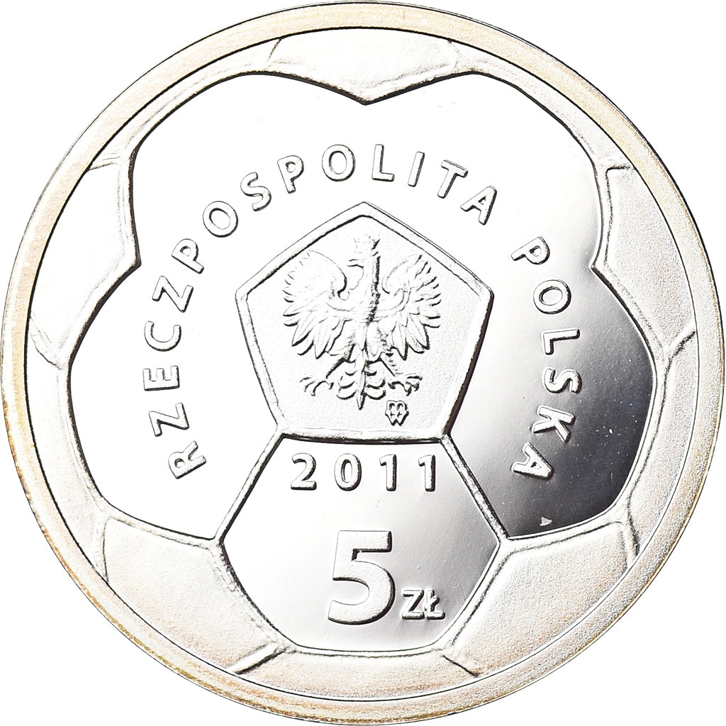 Coin, Poland, Polonia Warszawa football club, 5 Zlotych, 2011, Warsaw, BE