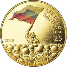 Coin, Lithuania, Mouvement réformateur de Lituanie, 25 Litai, 2013, Colorized