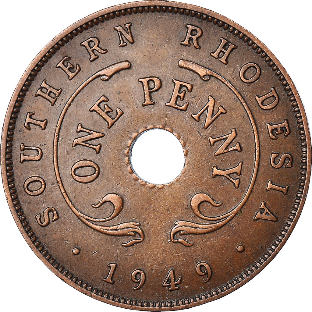 Monnaie, Rhodésie du Sud, George VI, Penny, 1949, British Royal Mint, SPL
