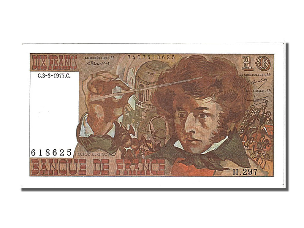 Billete, Francia, 10 Francs, 10 F 1972-1978 ''Berlioz'', 1977, 1977-03-03, UNC