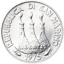 Coin, San Marino, 5 Lire, 1975, Rome, MS(65-70), Aluminum, KM:42