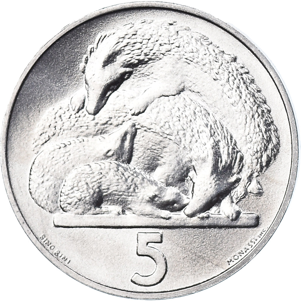 Coin, San Marino, 5 Lire, 1975, Rome, MS(65-70), Aluminum, KM:42
