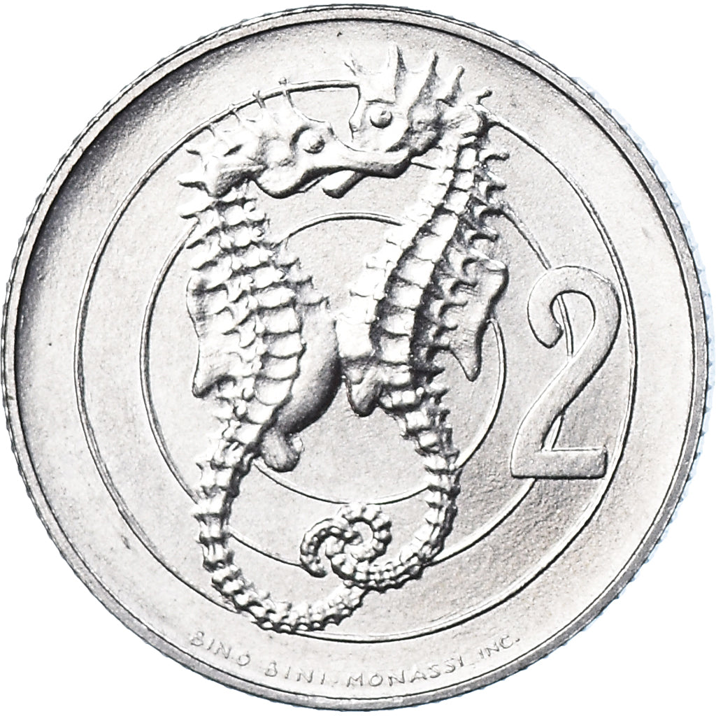 Coin, San Marino, 2 Lire, 1975, MS(65-70), Aluminum, KM:41