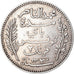 Munten, Tunisië, Muhammad al-Nasir Bey, 2 Francs, 1912, Paris, ZF, Zilver