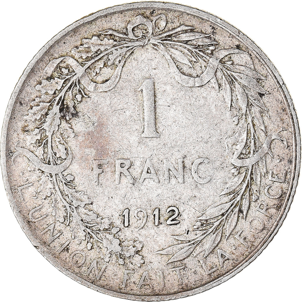 Coin, Belgium, Franc, 1912, EF(40-45), Silver, KM:72