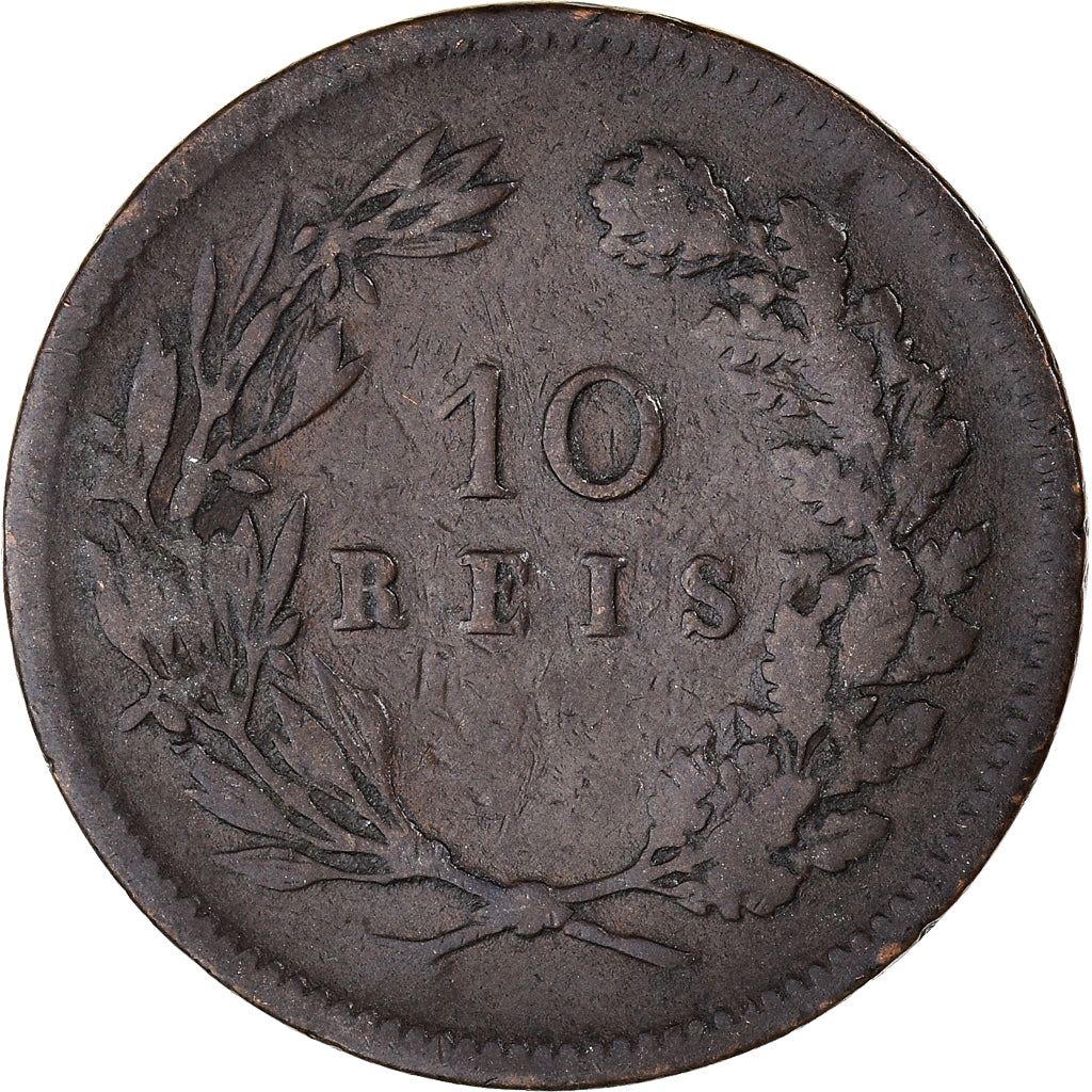 Coin, Portugal, Carlos I, 10 Reis, 1891, Portugal Mint, VF(20-25), Bronze