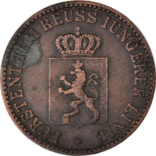 Coin, German States, REUSS-SCHLEIZ, Heinrich LXVII, 3 Pfennig, 1864, Berlin