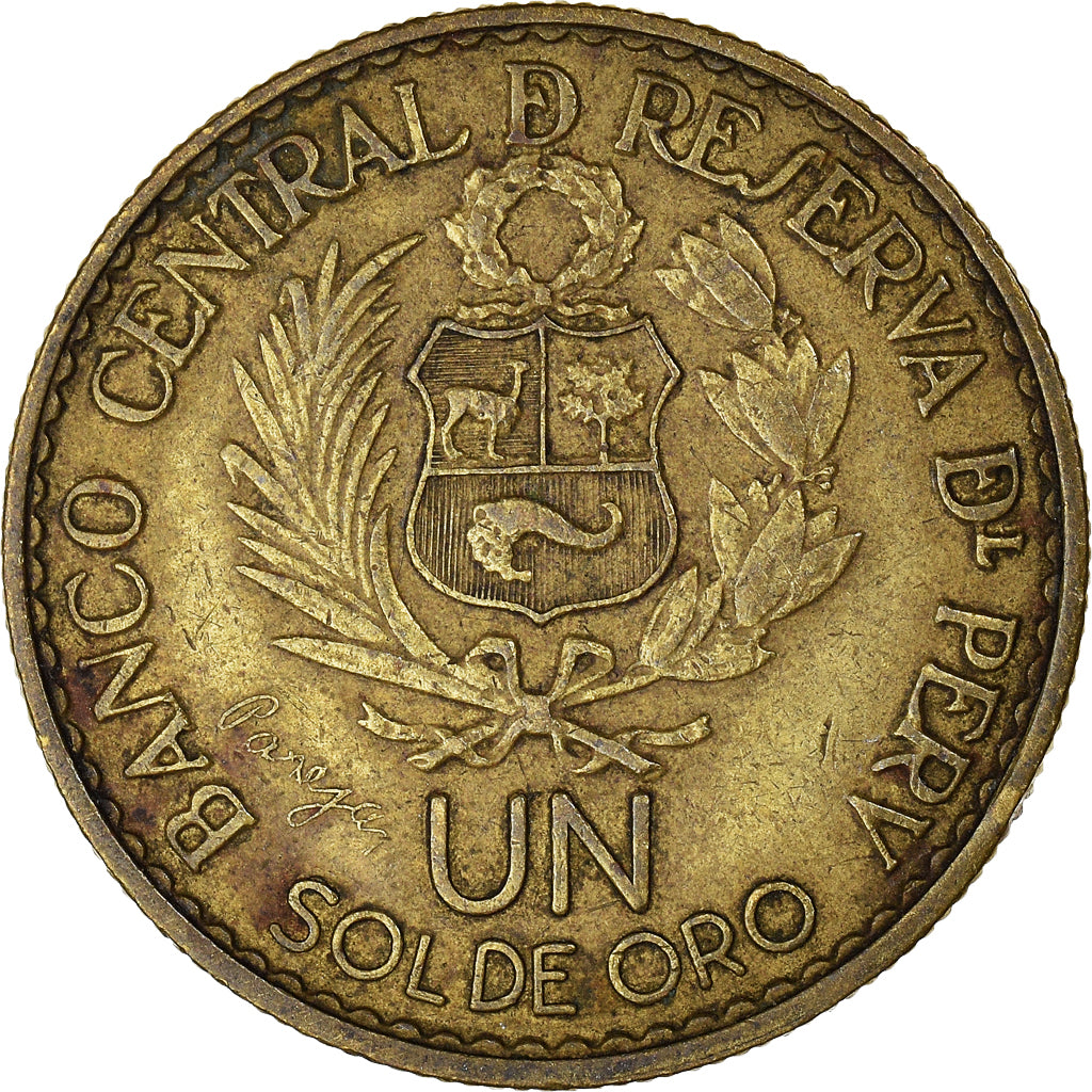 Münze, Peru, Sol, 1965, SS, Messing, KM:240