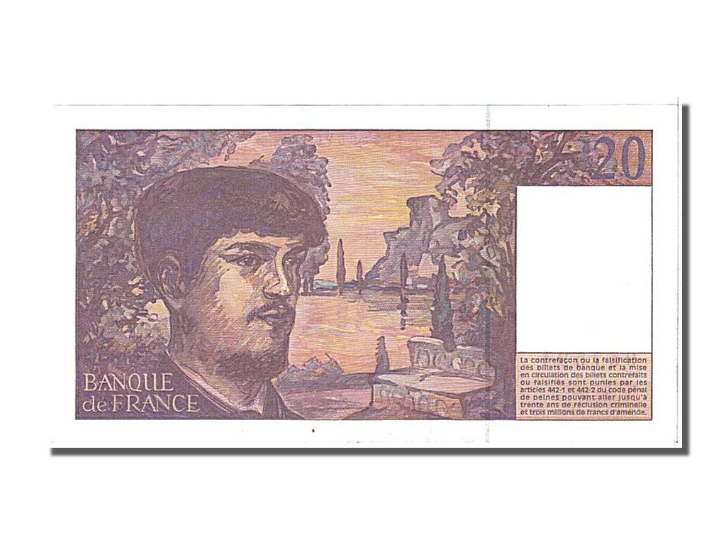 France, 20 Francs, 20 F 1980-1997 ''Debussy'', 1997, KM #151i, UNC(65-70),...