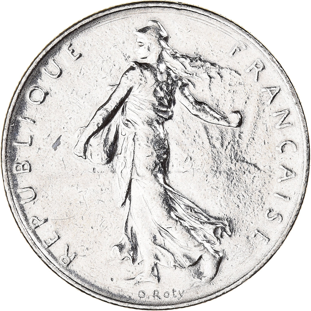 Moneta, Francja, Semeuse, Franc, 1960, Paris, Fantaisy Coinage .Colorized D-Day