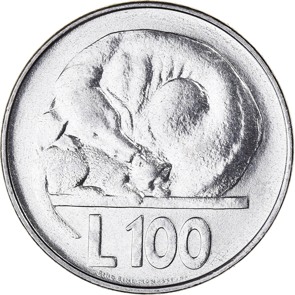 Moneta, San Marino, 100 Lire, 1975, FDC, Acciaio, KM:46