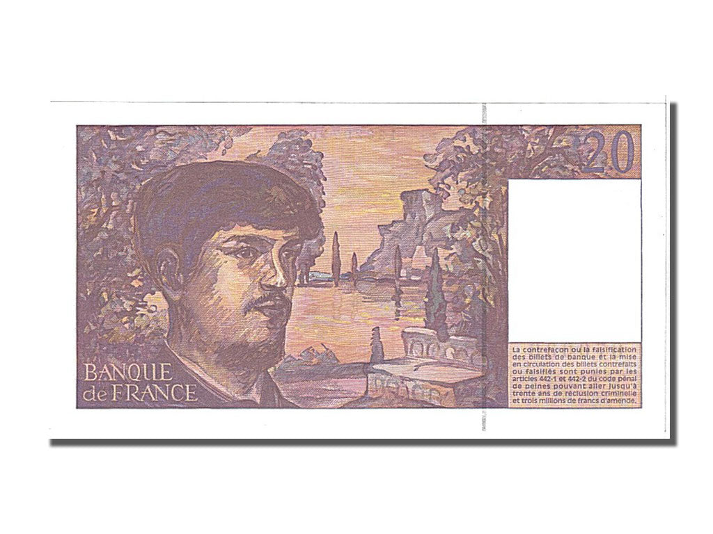 France, 20 Francs, 20 F 1980-1997 ''Debussy'', 1997, KM #151i, UNC(65-70),...