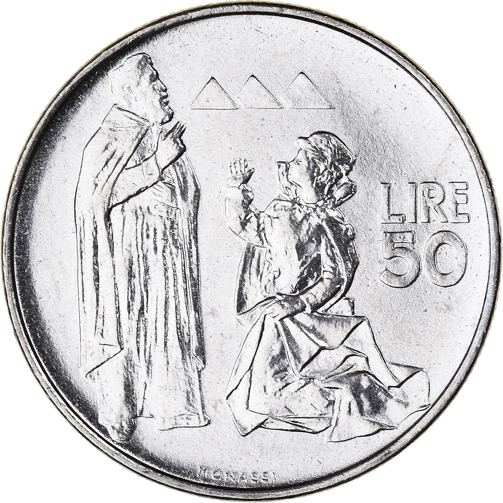 Moneda, San Marino, 50 Lire, 1972, Rome, FDC, Acero, KM:19