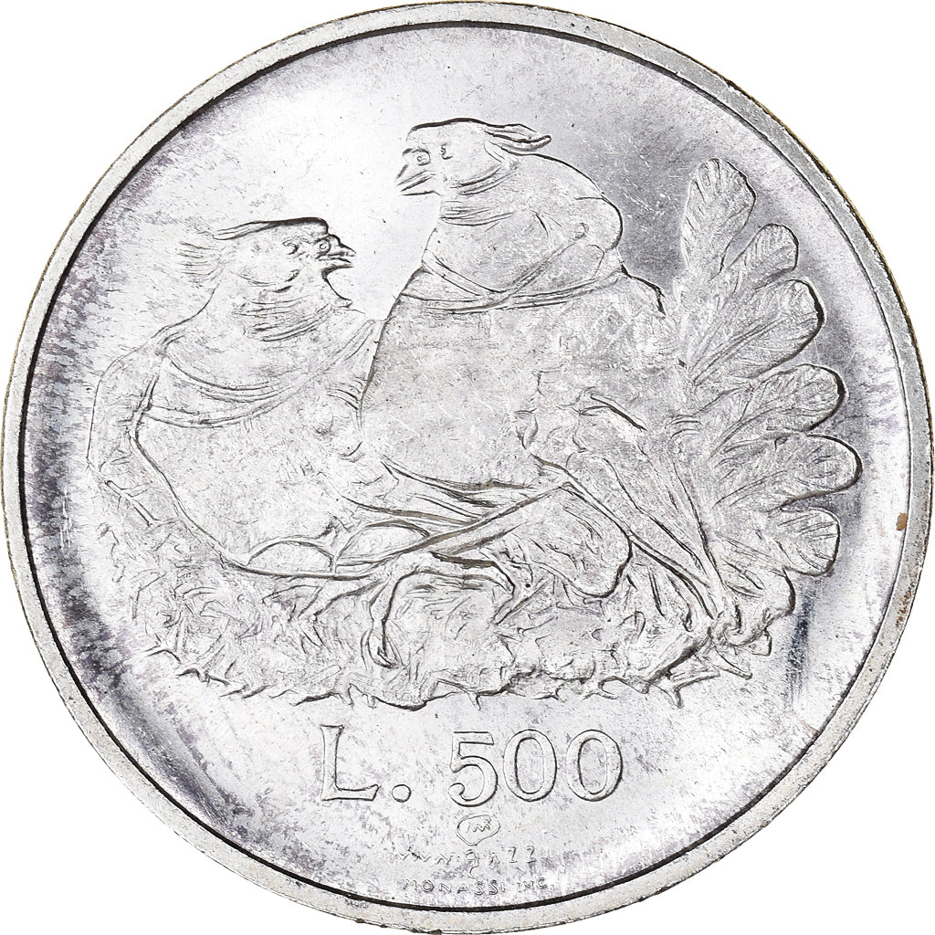 Coin, San Marino, 500 Lire, 1974, Rome, MS(65-70), Silver, KM:37