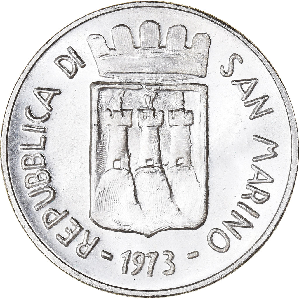 Coin, San Marino, 500 Lire, 1973, Rome, MS(65-70), Silver, KM:29
