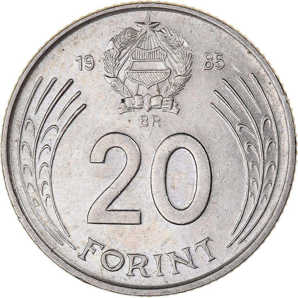 Coin, Madagascar, 20 Forint, 1985, EF(40-45), Copper-nickel, KM:630