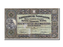Banknot, Szwajcaria, 5 Franken, 1926, 1926-12-02, VF(20-25)