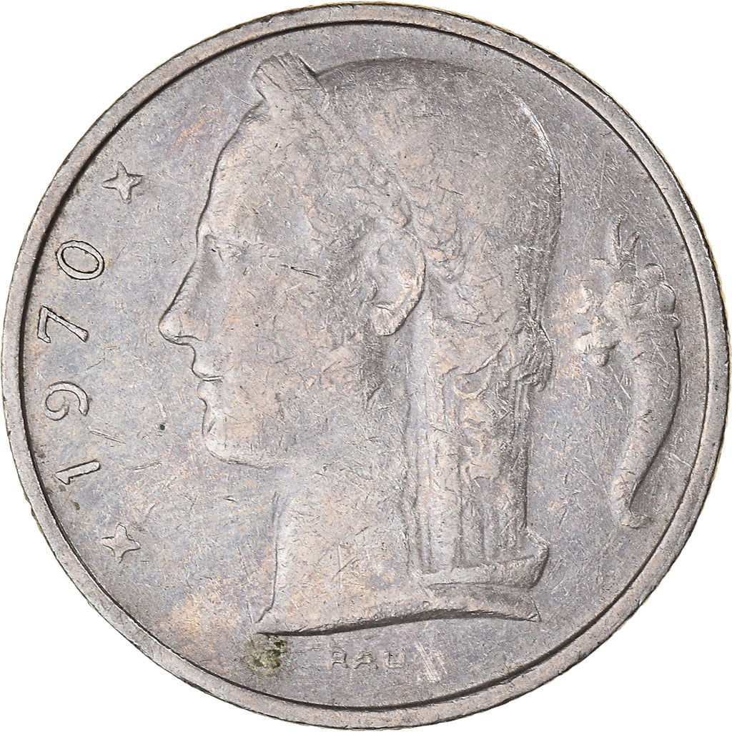Münze, Belgien, 5 Francs, 5 Frank, 1970, SS, Kupfer-Nickel, KM:134.1