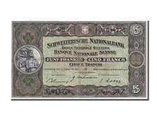 Banknote, Switzerland, 5 Franken, 1944, 1944-11-16, EF(40-45)