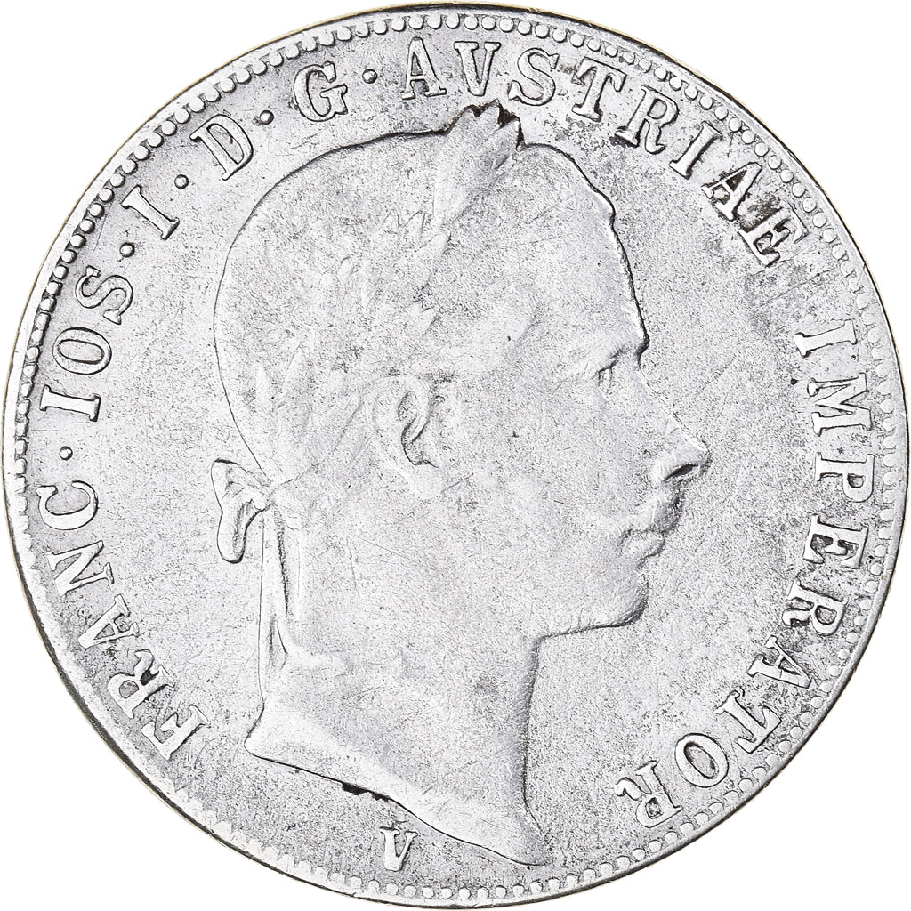 Coin, Austria, Franz Joseph I, Florin, 1858, Vienne, EF(40-45), Silver, KM:2219