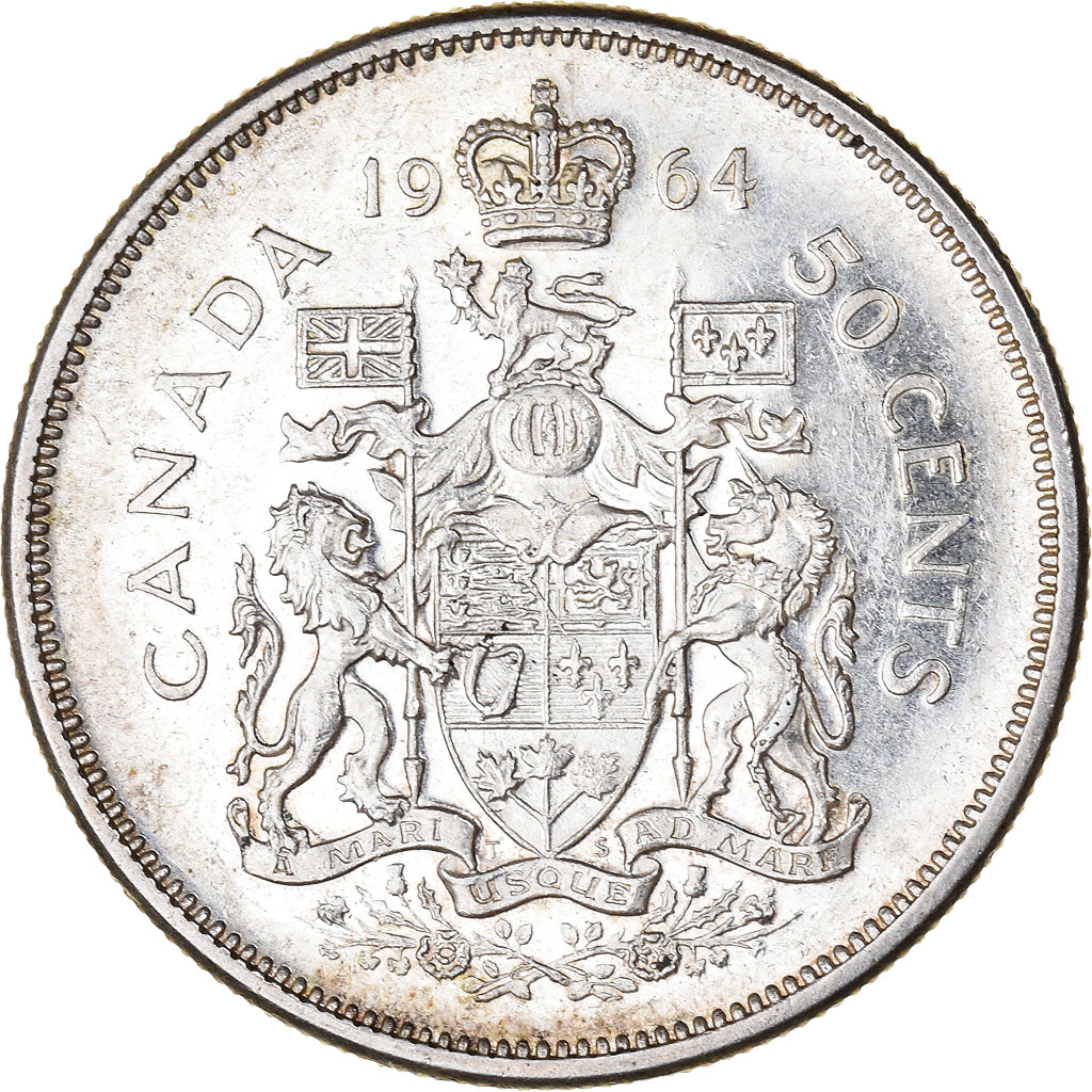 Monnaie, Canada, Elizabeth II, 50 Cents, 1964, Royal Canadian Mint, Ottawa, TTB