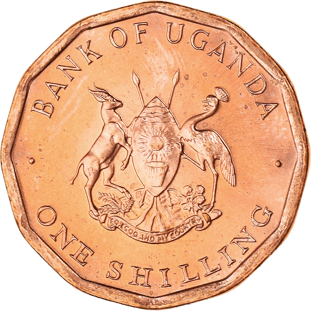 Münze, Uganda, Shilling, 1987, VZ+, Copper Plated Steel, KM:27
