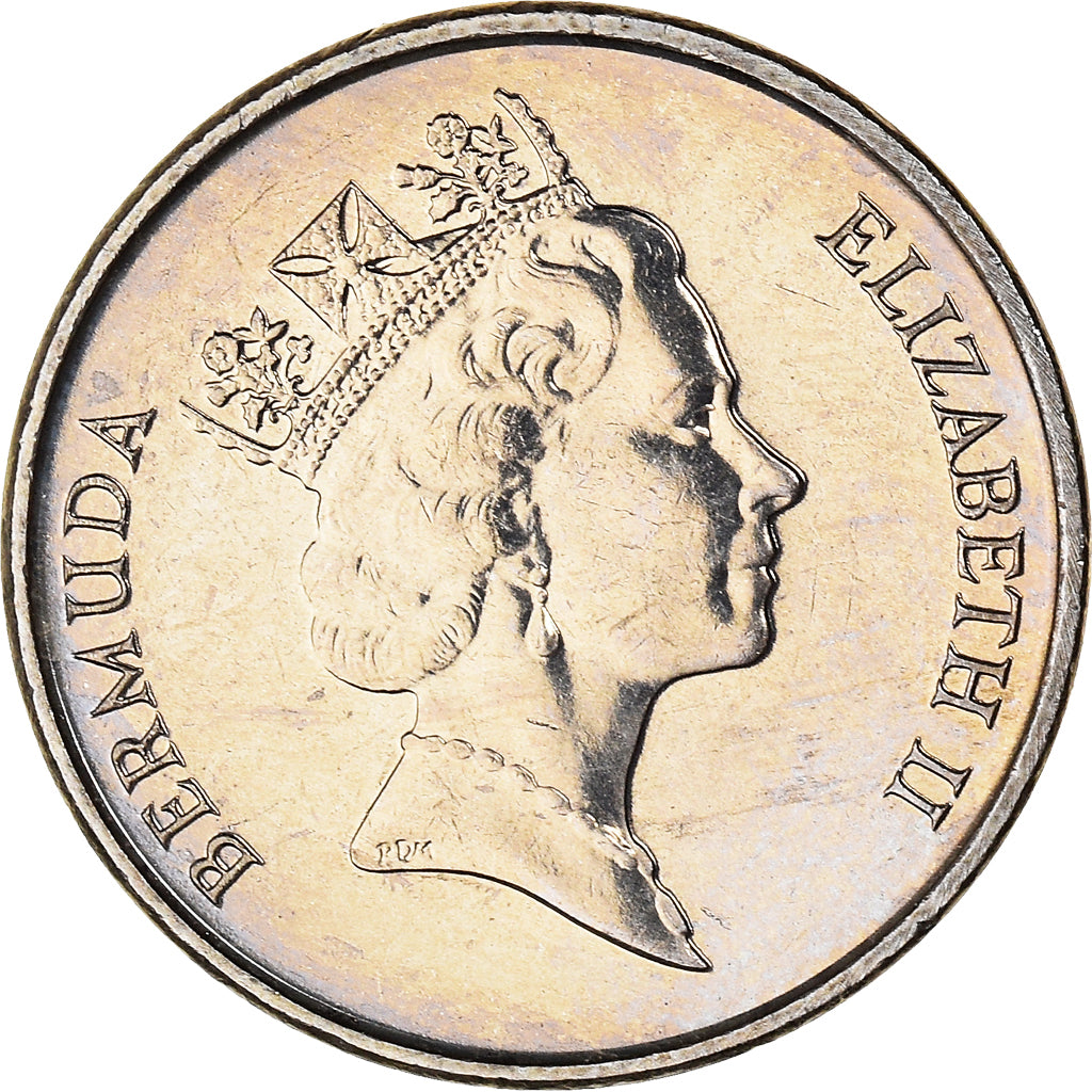 Coin, Bermuda, Elizabeth II, 5 Cents, 1997, AU(50-53), Copper-nickel, KM:45