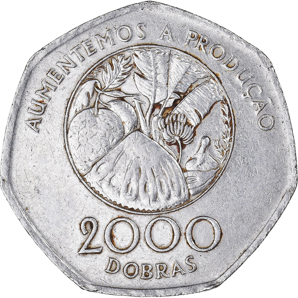 Monnaie, Sao Tomé-et-Principe, 2000 Dobras, 1997, TTB, Chrome-Steel, KM:91