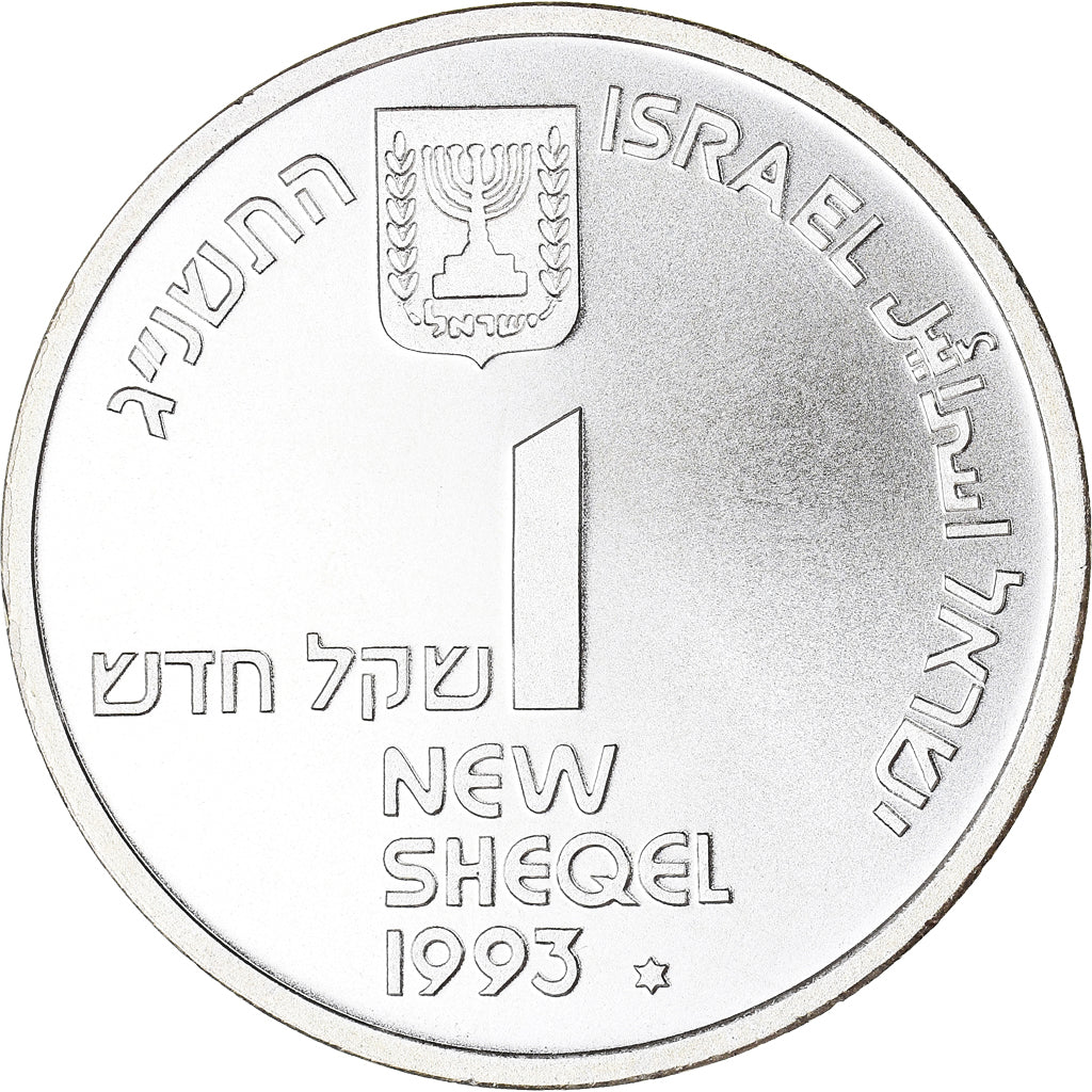 Coin, Israel, New Sheqel, 1993, Utrecht, Netherlands, MS(63), Silver, KM:240