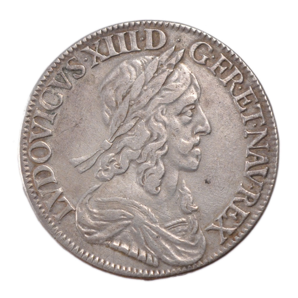 FRANCE, 1/2 Ecu, 1643, Paris, AU(50-53), Silver, Gadoury #50, 13.54
