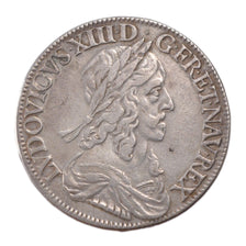 FRANCE, 1/2 Ecu, 1643, Paris, AU(50-53), Silver, Gadoury #50, 13.54