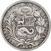 Munten, Peru, Sol, 1924, Philadelphia, ZF, Zilver, KM:218.1