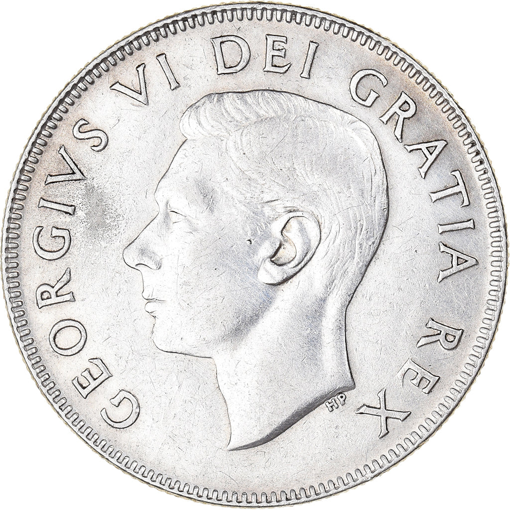 Coin, Canada, George VI, 50 Cents, 1952, Royal Canadian Mint, Ottawa, EF(40-45)