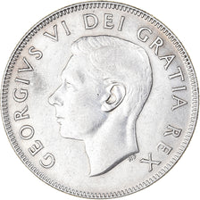 Coin, Canada, George VI, 50 Cents, 1952, Royal Canadian Mint, Ottawa, EF(40-45)
