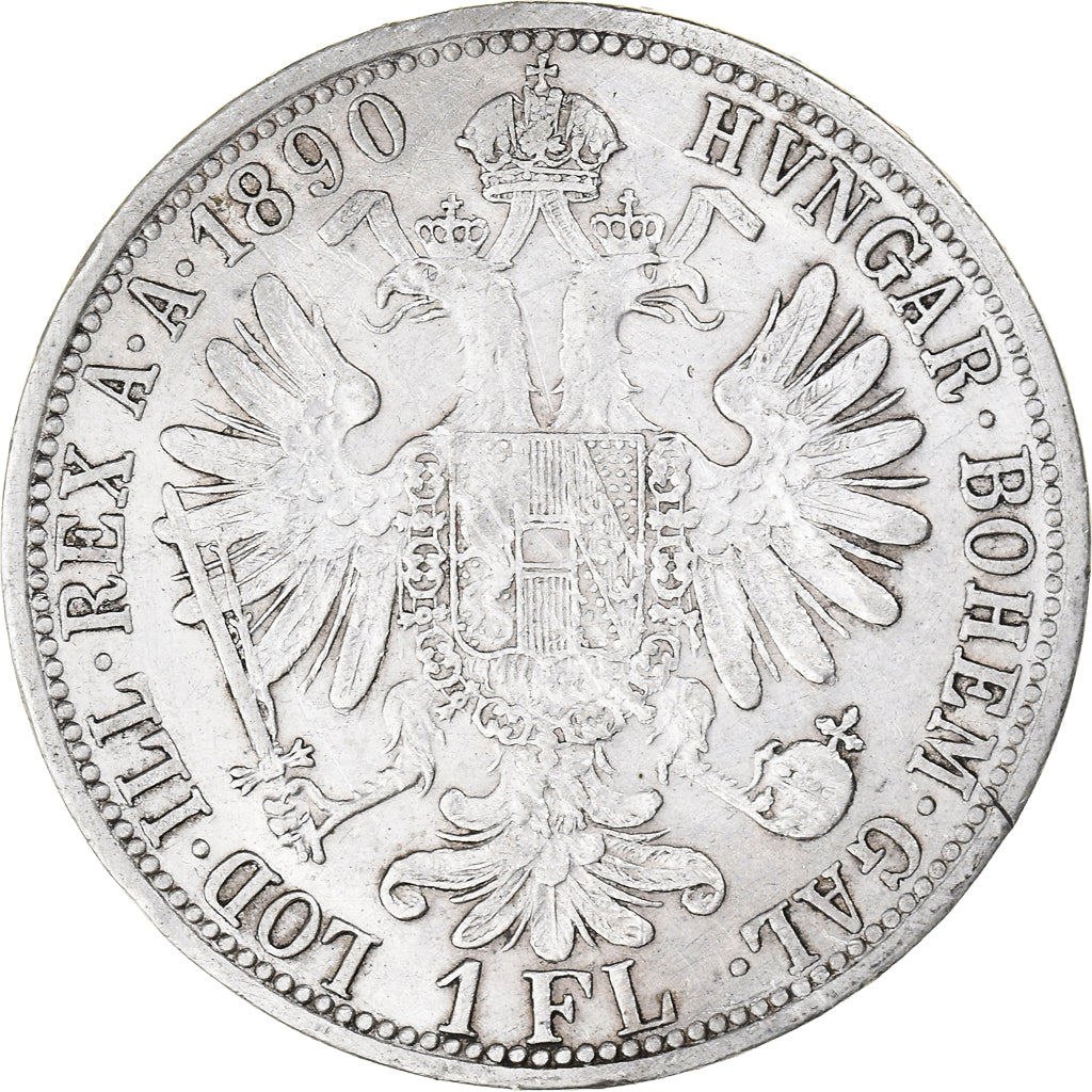 Coin, Austria, Franz Joseph I, Florin, 1890, MS(63), Silver, KM:2222