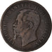 Coin, Italy, Vittorio Emanuele II, 10 Centesimi, 1862, Milan, VF(20-25), Copper