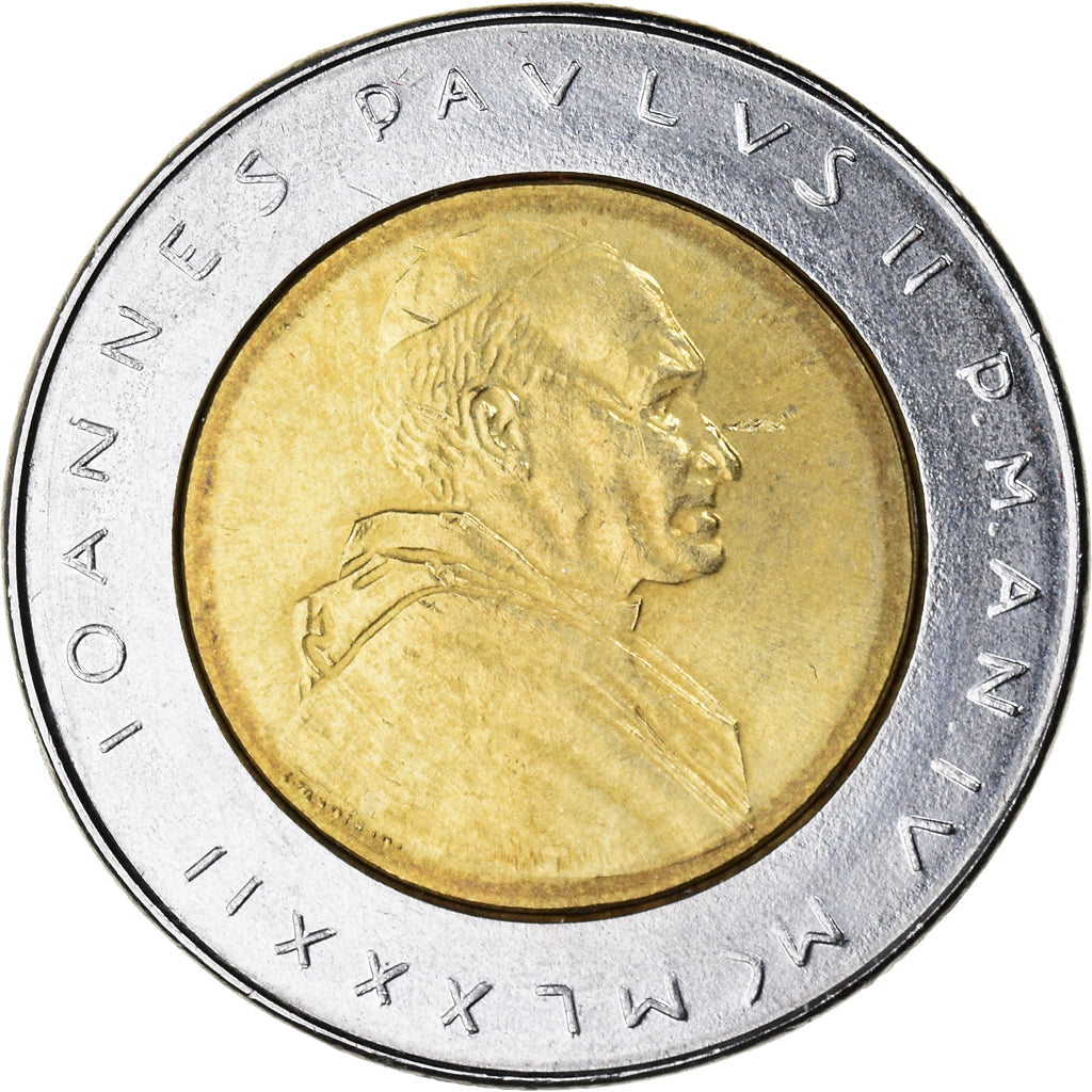 Coin, VATICAN CITY, John Paul II, 500 Lire, 1982, Roma, MS(65-70), Bi-Metallic