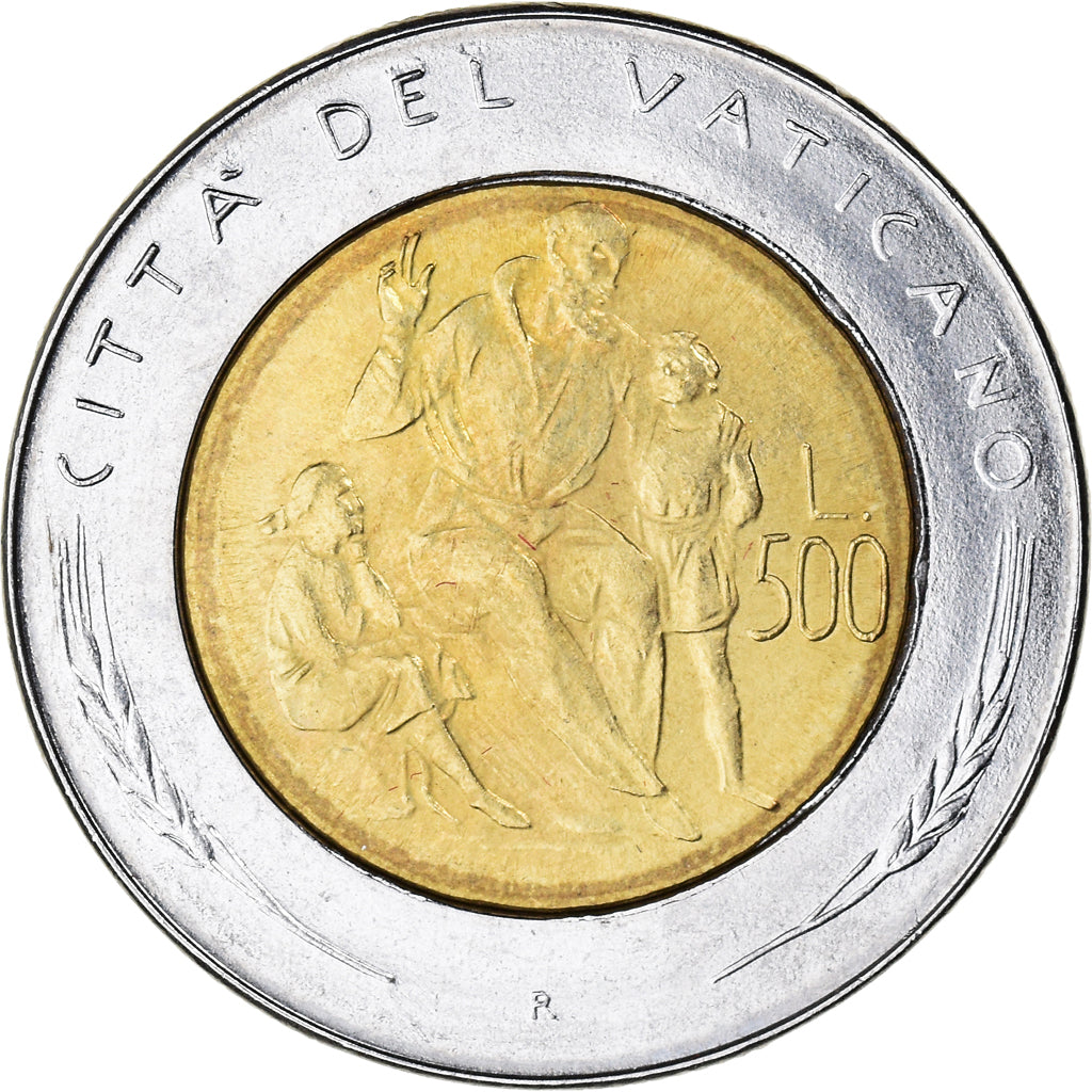 Coin, VATICAN CITY, John Paul II, 500 Lire, 1982, Roma, MS(65-70), Bi-Metallic