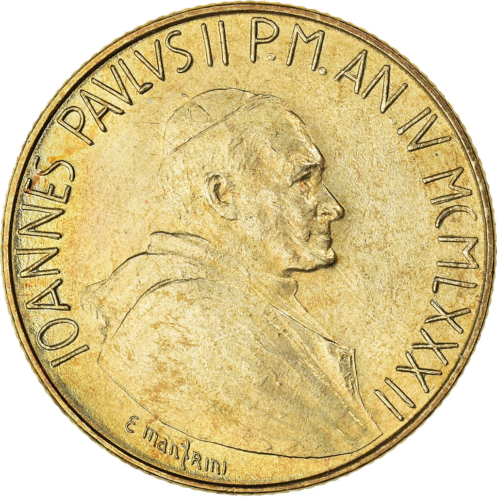 Coin, VATICAN CITY, John Paul II, 200 Lire, 1982, Roma, MS(65-70)