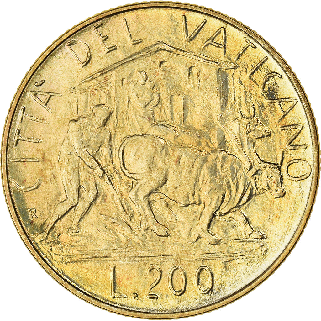 Coin, VATICAN CITY, John Paul II, 200 Lire, 1982, Roma, MS(65-70)