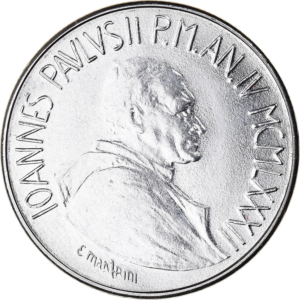 Coin, VATICAN CITY, John Paul II, 50 Lire, 1982, Roma, MS(65-70), Stainless