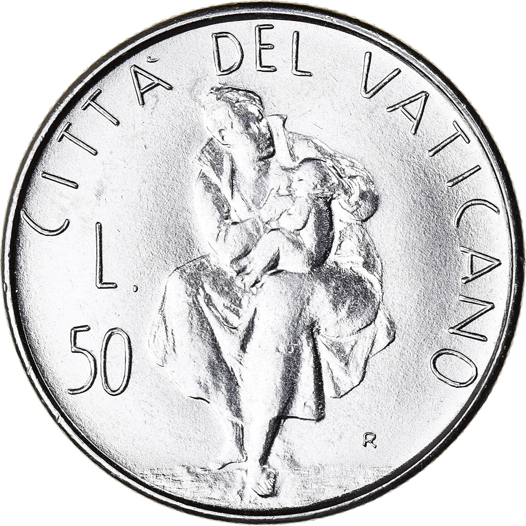 Coin, VATICAN CITY, John Paul II, 50 Lire, 1982, Roma, MS(65-70), Stainless