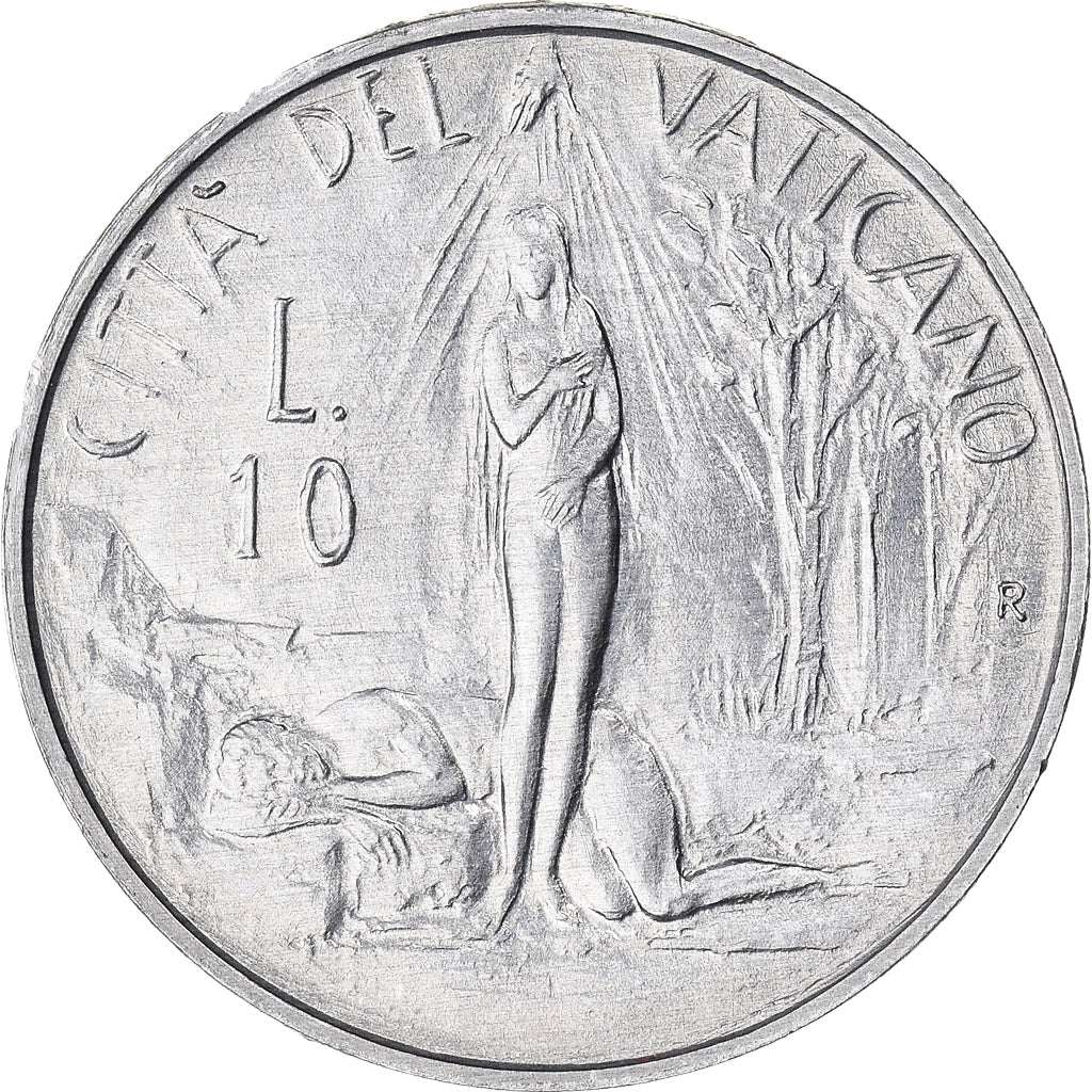 Moneda, CIUDAD DEL VATICANO, John Paul II, 10 Lire, 1982, Rome, FDC, Aluminio