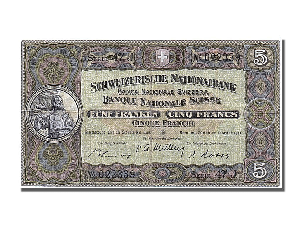 Suisse, 5 Francs type 1911-14