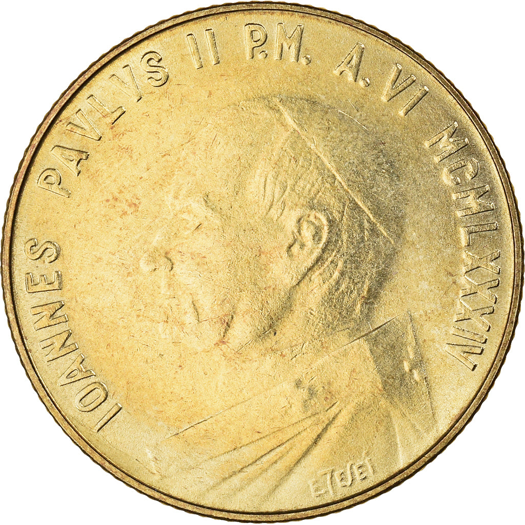 Moneda, CIUDAD DEL VATICANO, John Paul II, 200 Lire, 1984, FDC, Aluminio -